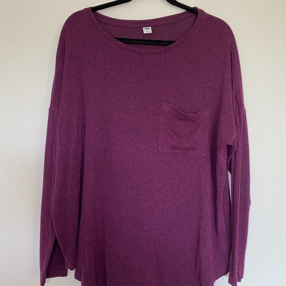 Old Navy Winter Wine Purple Long Sleeve Shirt - Picture 1 of 6